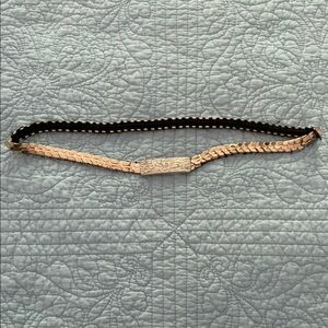 Vintage Gold Belt with Metal Scales Design